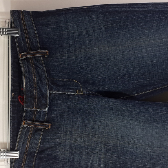 🇺🇸 Blue Cult Bootcut Blue Jeans No Pockets Snap Closure Size 28 - Picture 5 of 16